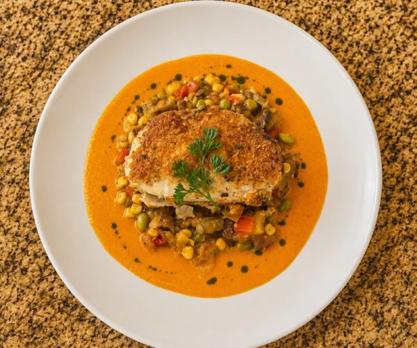 Golden Stuffed Chicken (GF Option)